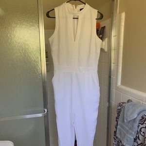 Bebe white jumpsuit